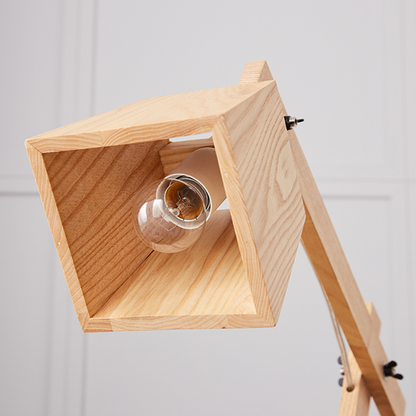 Lampe de table en bois massif Caiman