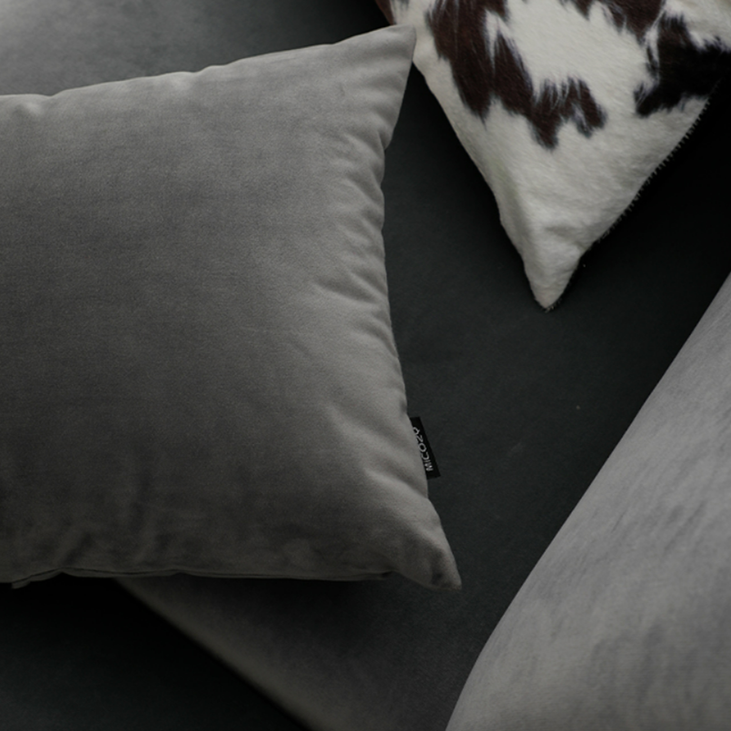 Housse de coussin et insert gris album