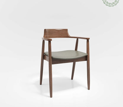 Chaise princesse LEILANI Hiroshima en bois massif, table de salle à manger ronde, option conférence (choix de 7 tailles)