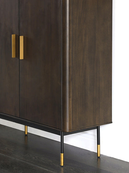 Buffet nordique en bois massif LAINEY Chicago HILTON, meuble à chaussures, porte-bouteilles et chiffons 