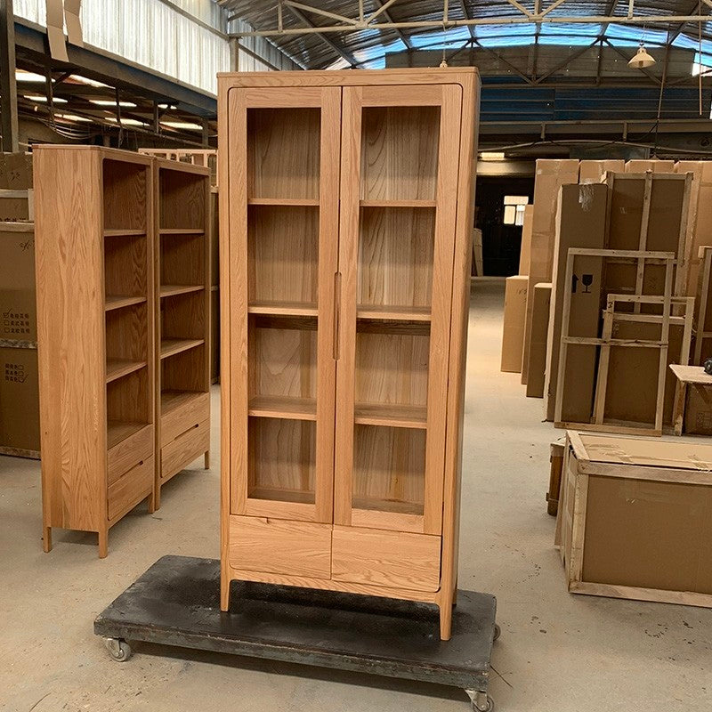 Vitrine-bibliothèque en verre scandinave nordique KAYDEN