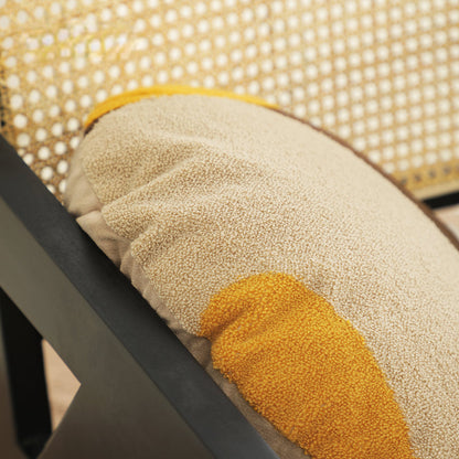 Housse de coussin et insert modernes à motif géométrique