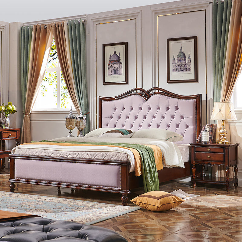 BOSTON HILTON Lit américain européen en bois dur King Size, tiroirs de rangement, rangement à air comprimé