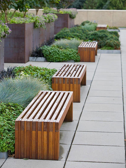 Chaise de parc JAMESON Banc d'extérieur Sièges de loisirs de jardin