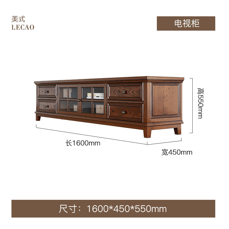 Meuble console TV en bois massif Leonardo Classic Country