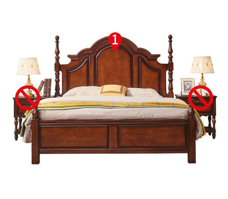 Lit de rangement BOSTON HILTON de style américain et européen avec tiroir et vérin pneumatique