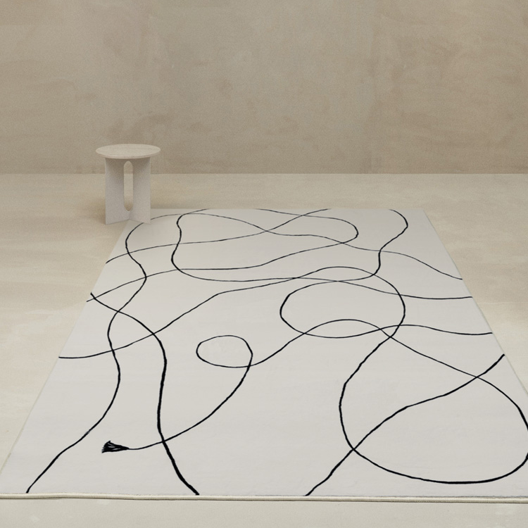 Tapis gris abstrait Cortright