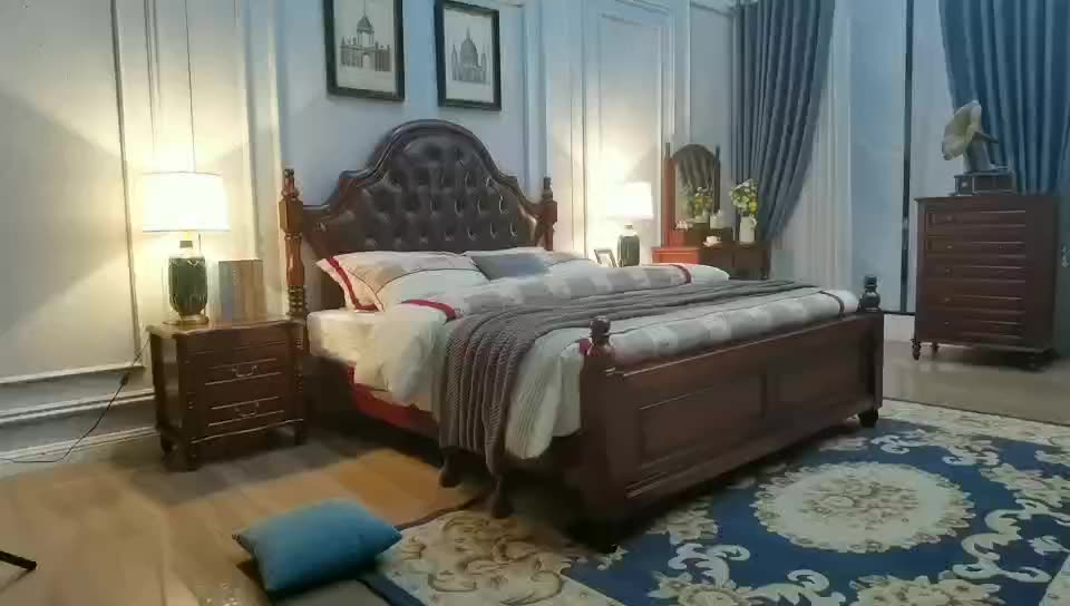 Lit Lucy Boston Hilton American Classic en bois massif (2 tailles et 2 couleurs au choix)