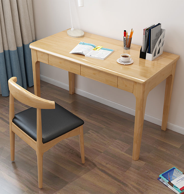 Bureau d'écriture LYDIA CARLTON Table d'ordinateur de bureau en bois massif 