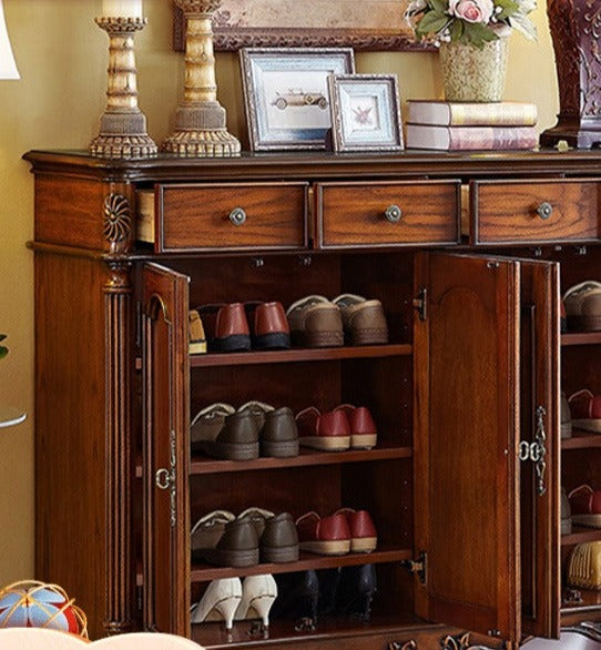 Buffet Emma, ​​meuble de rangement en tissu, vin, chaussures, style américain, 83 à 149 cm (3 tailles, 2 couleurs au choix)