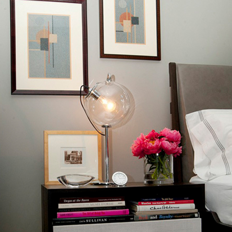 Lampe en verre transparent Anthony