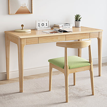 Bureau d'écriture LYDIA CARLTON Table d'ordinateur de bureau en bois massif 