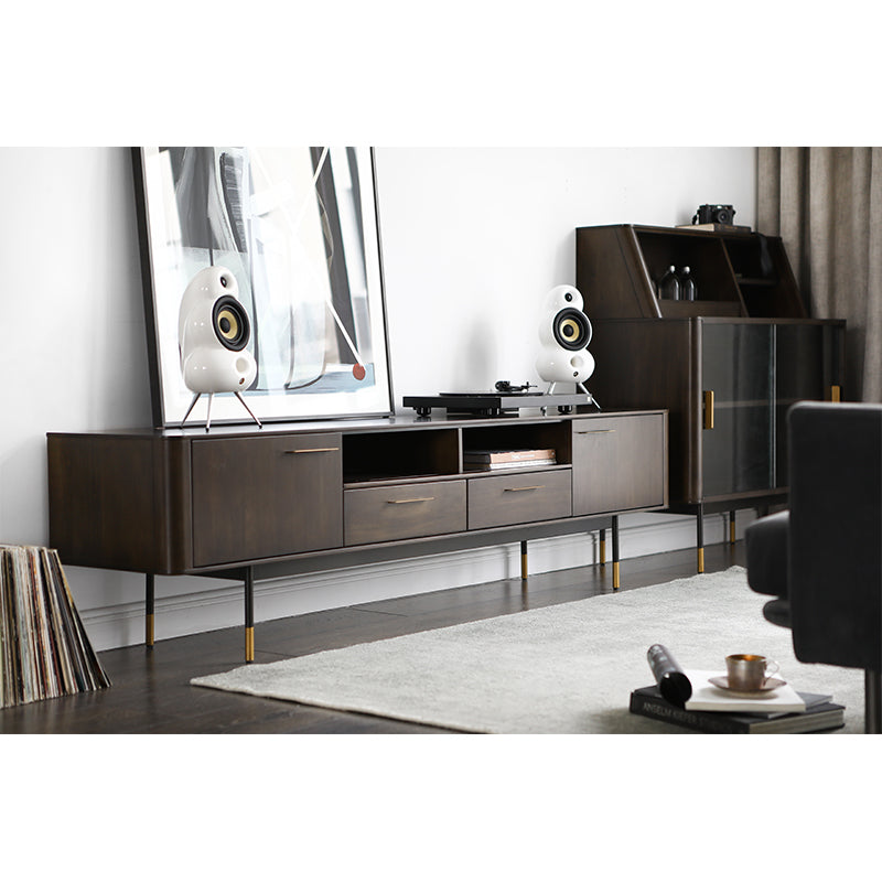 BRINLEY Chicago HILTON Console TV Commode en bois massif Table basse