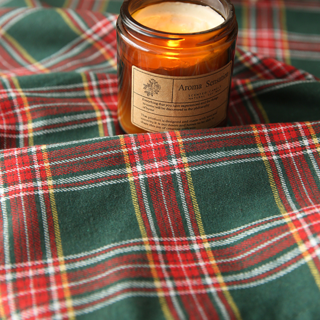 Nappe de Noël à carreaux vichy