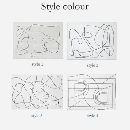 Tapis gris abstrait Cortright