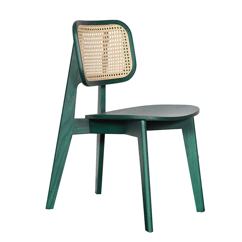 Chaise de salle à manger japonaise Malia RITZ en rotin de style Nippon, noyer, cerisier, noir naturel