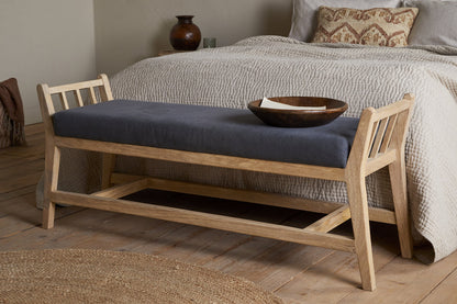 Banc traîneau rembourré Avanthi - Charbon