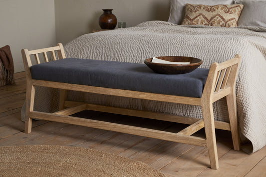 Banc traîneau rembourré Avanthi - Charbon