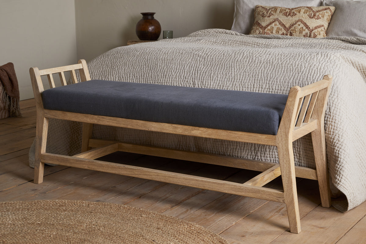 Banc traîneau rembourré Avanthi - Charbon