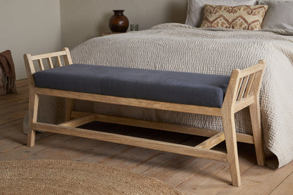 Banc traîneau rembourré Avanthi - Charbon