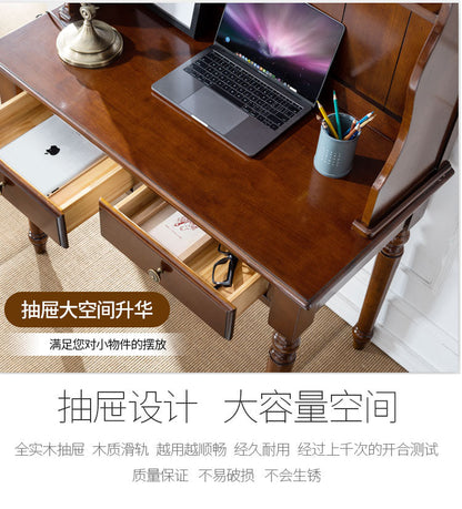 Bureau ABEL en bois massif avec étagère