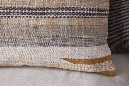 Housse de coussin en laine Aravali - Ocre