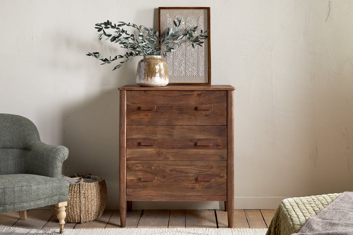 Commode Anbu en acacia - Noyer lavé