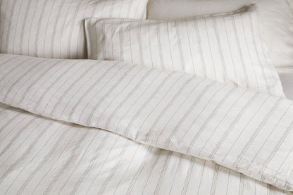 Housse de couette Anta en chanvre et coton – Vert sauge