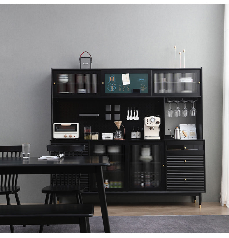 Buffet scandinave en bois massif ADALINE (3 couleurs, 3 tailles)