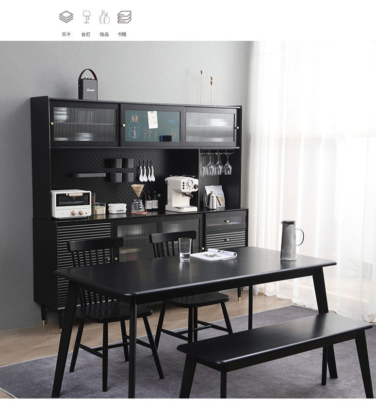 Buffet scandinave en bois massif ADALINE (3 couleurs, 3 tailles)