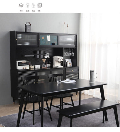 Buffet scandinave en bois massif ADALINE (3 couleurs, 3 tailles)