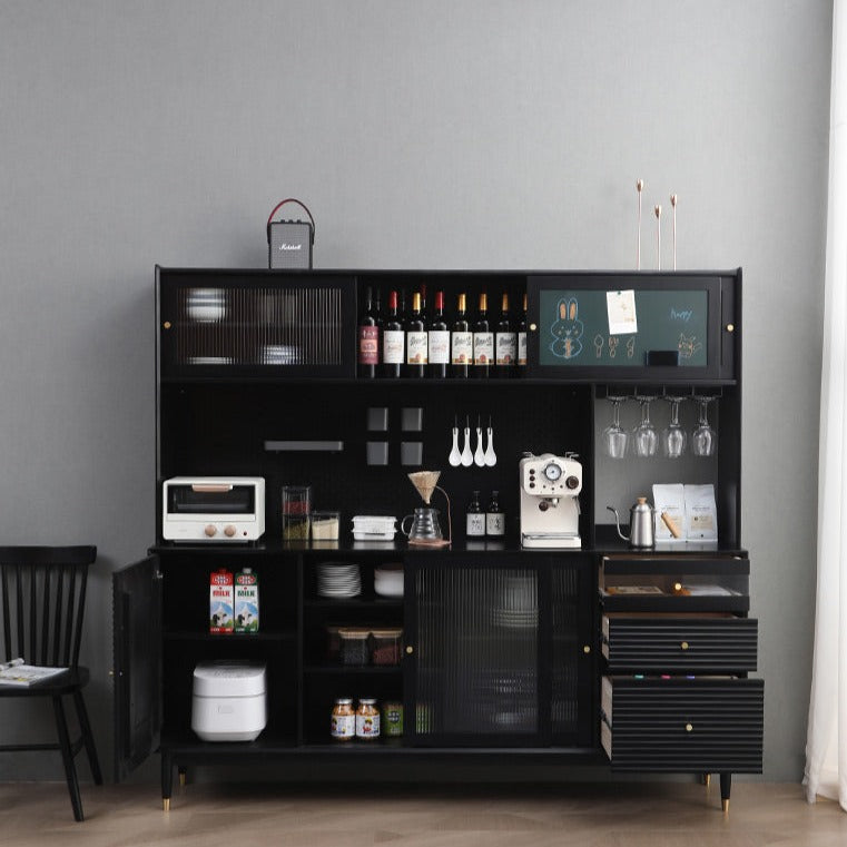 Buffet scandinave en bois massif ADALINE (3 couleurs, 3 tailles)