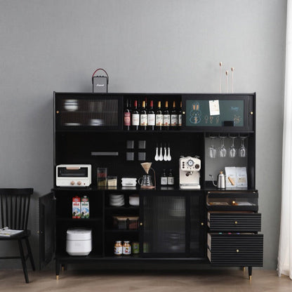 Buffet scandinave en bois massif ADALINE (3 couleurs, 3 tailles)