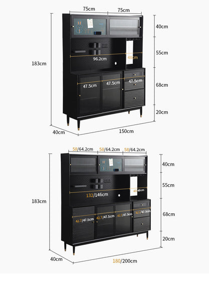 Buffet scandinave en bois massif ADALINE (3 couleurs, 3 tailles)
