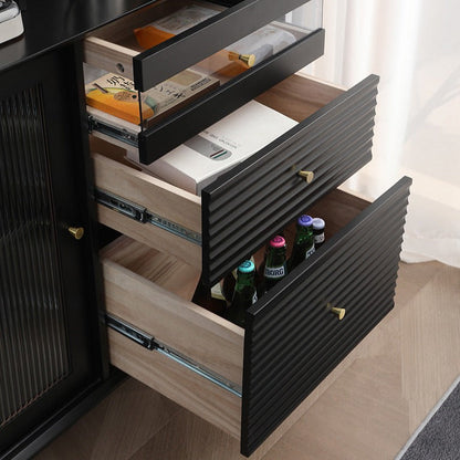 Buffet scandinave en bois massif ADALINE (3 couleurs, 3 tailles)