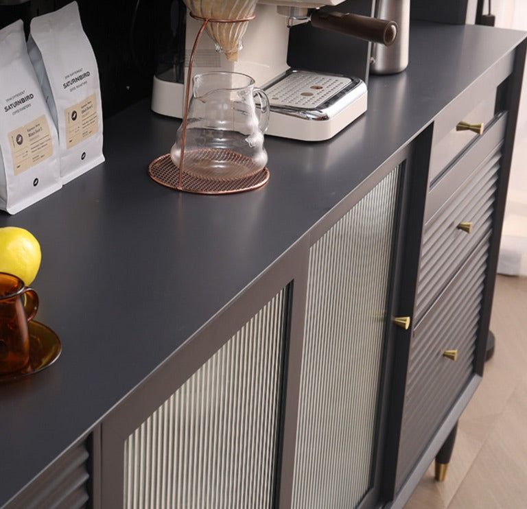 Buffet scandinave en bois massif ADALINE (3 couleurs, 3 tailles)