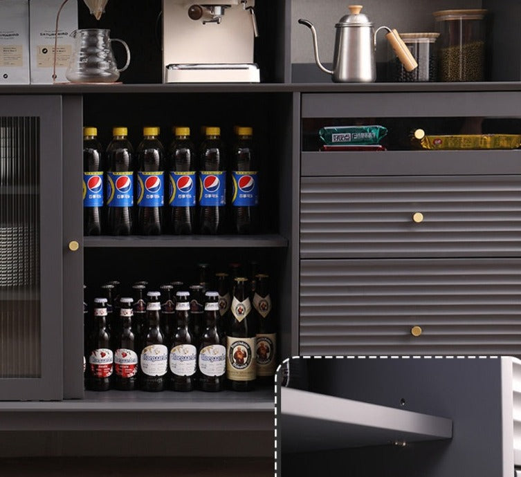 Buffet scandinave en bois massif ADALINE (3 couleurs, 3 tailles)