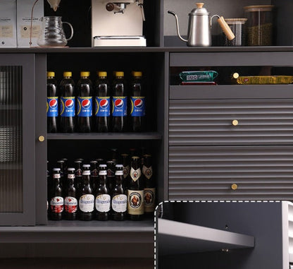 Buffet scandinave en bois massif ADALINE (3 couleurs, 3 tailles)