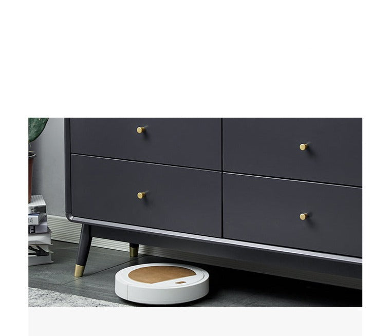 Commode ADELINE COURTYARD en bois massif noir, noyer, blanc, couleur naturelle