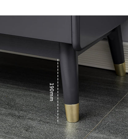 Commode ADELINE COURTYARD en bois massif noir, noyer, blanc, couleur naturelle