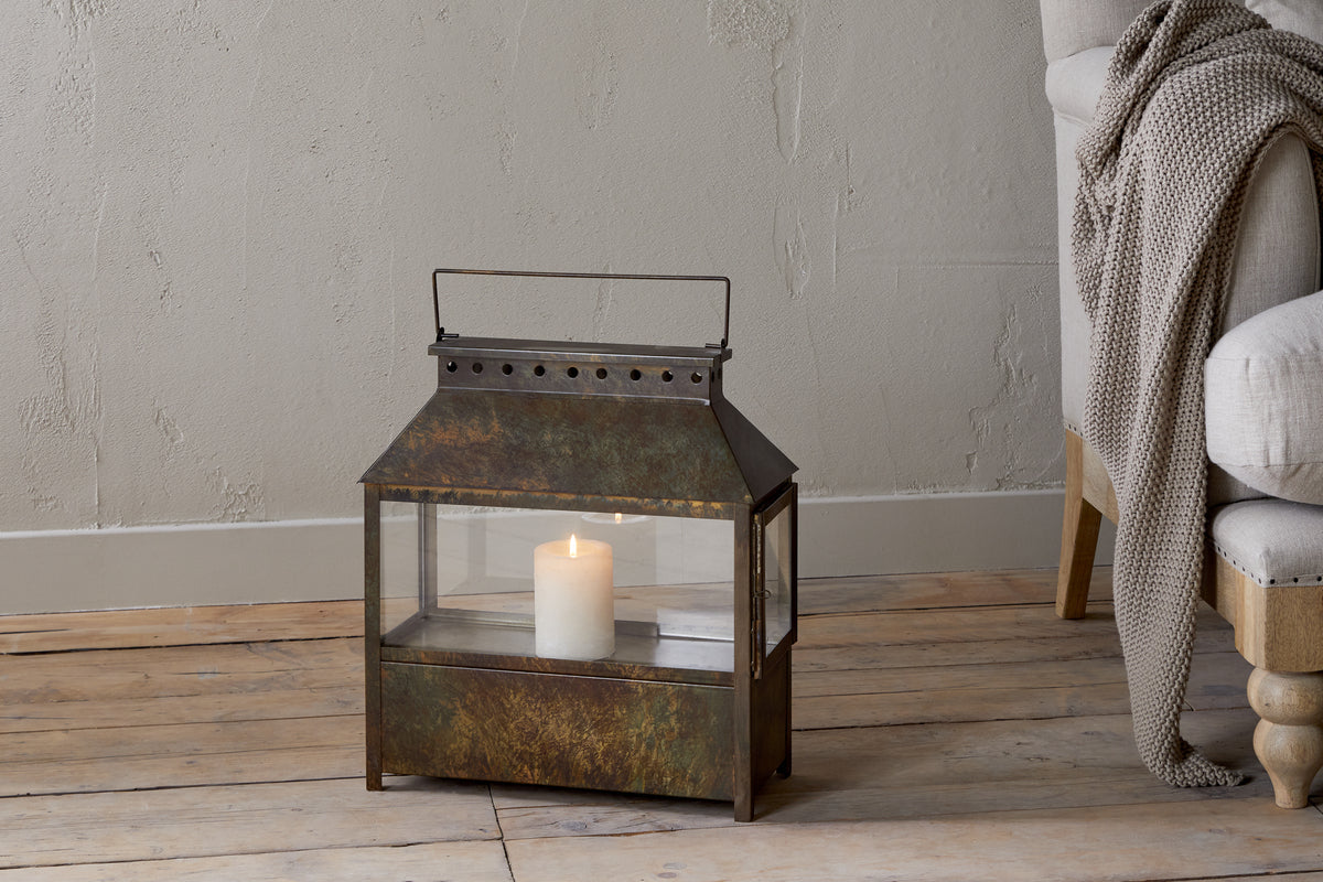 Lanterne Large Akoko - Patine Marron