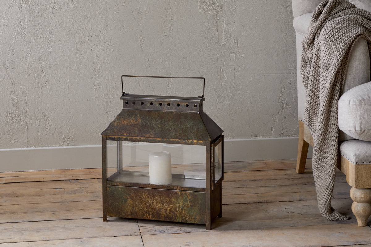 Lanterne Large Akoko - Patine Marron