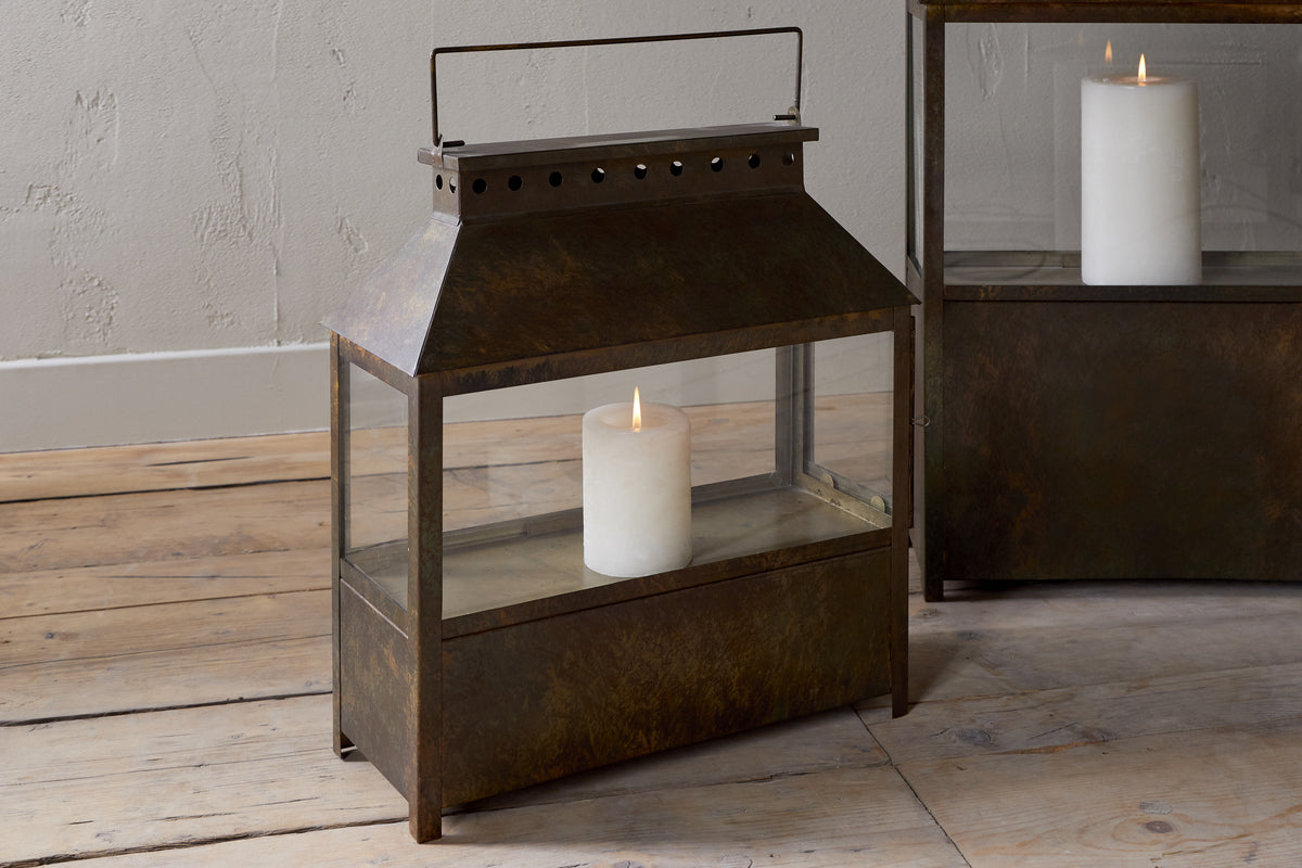 Lanterne Large Akoko - Patine Marron