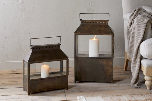 Lanterne Large Akoko - Patine Marron