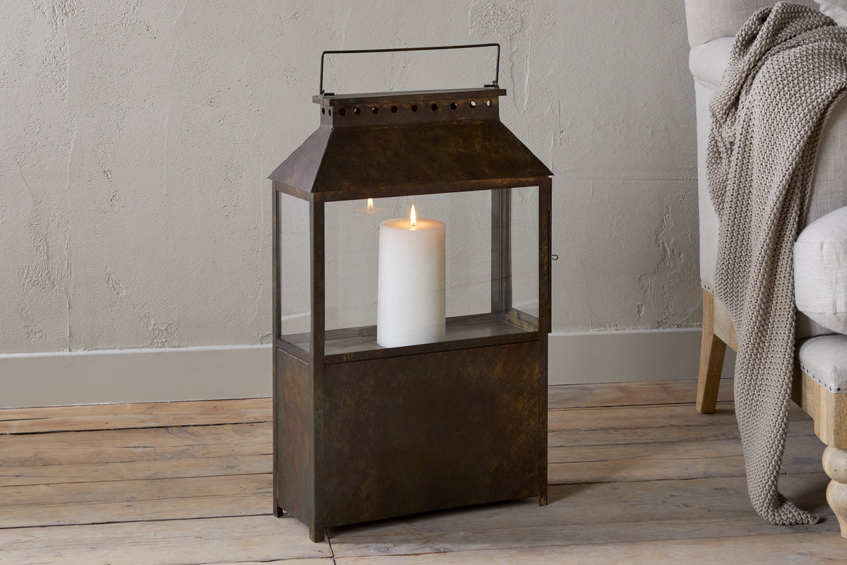 Lanterne Large Akoko - Patine Marron