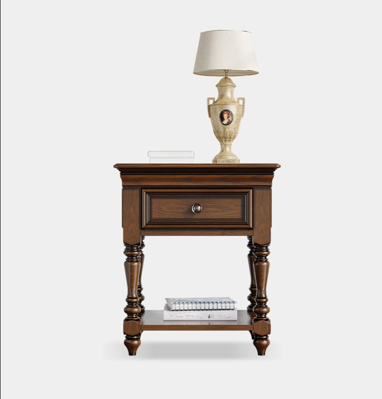 Lampe de chevet ALICE SHERATON, table d'appoint, meuble de conception allemande