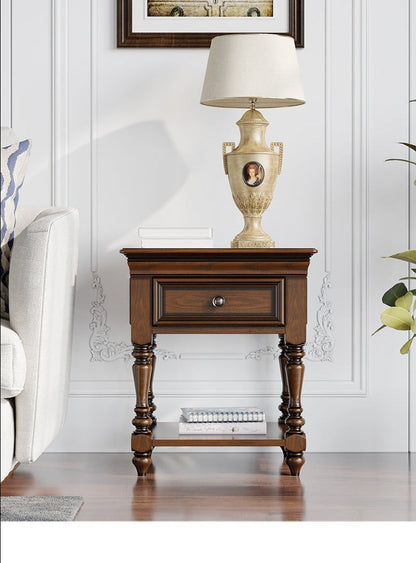 Lampe de chevet ALICE SHERATON, table d'appoint, meuble de conception allemande