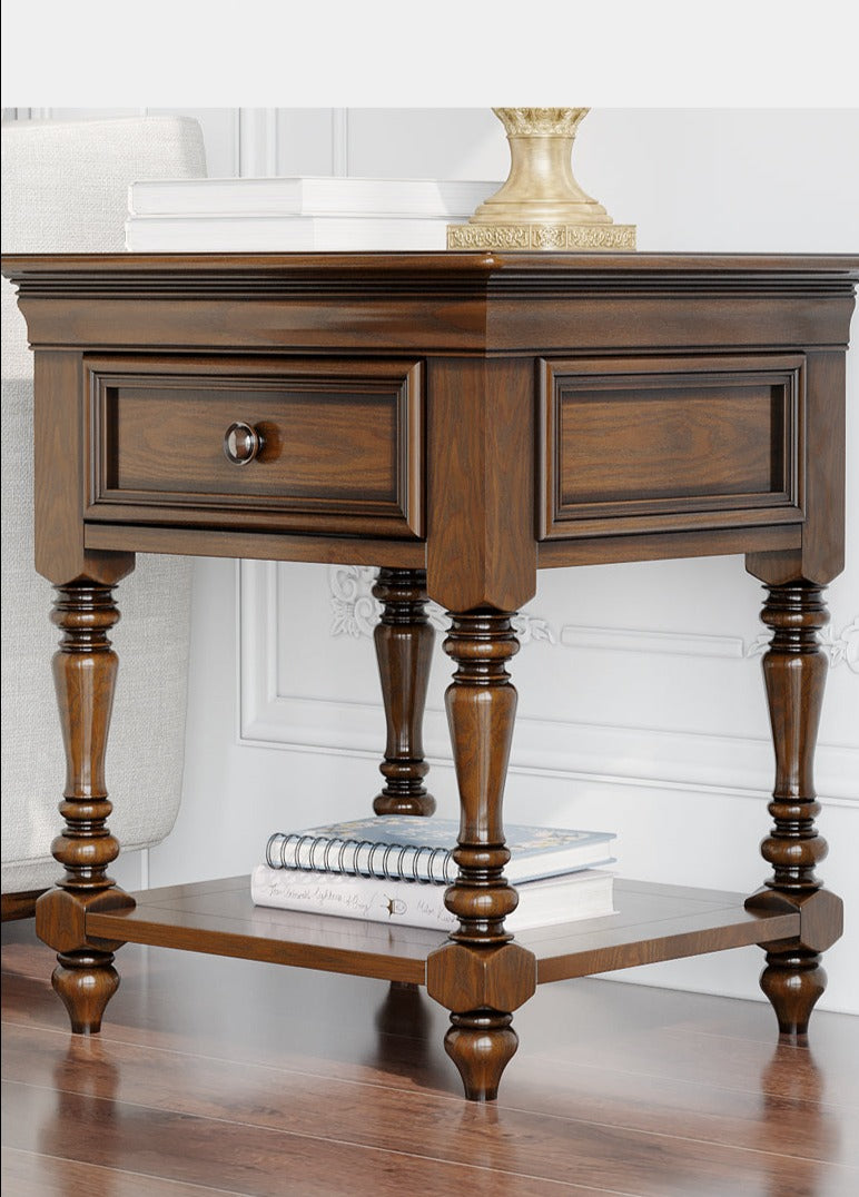 Lampe de chevet ALICE SHERATON, table d'appoint, meuble de conception allemande