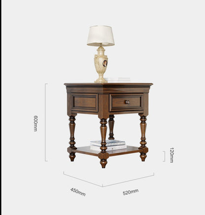 Lampe de chevet ALICE SHERATON, table d'appoint, meuble de conception allemande