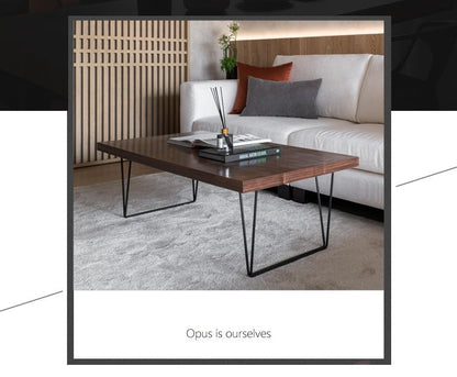 Table basse ALINA RADISSON style scandinave américain rétro en bois massif (4 tailles, 4 couleurs)